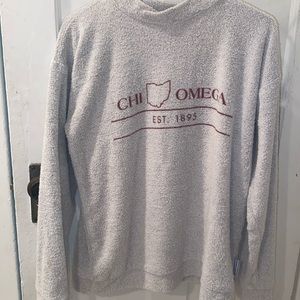 Chi Omega Woolly Threads Gray Sweater